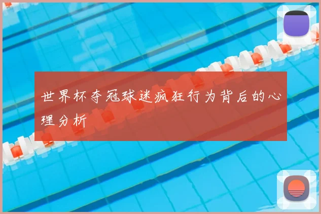 世界杯夺冠球迷疯狂行为背后的心理分析