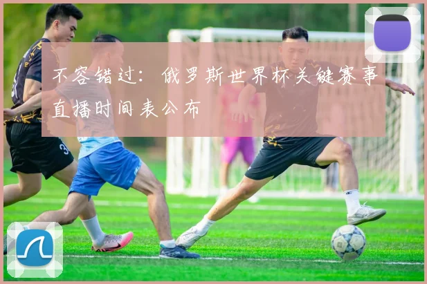 不容错过:俄罗斯世界杯关键赛事直播时间表公布
